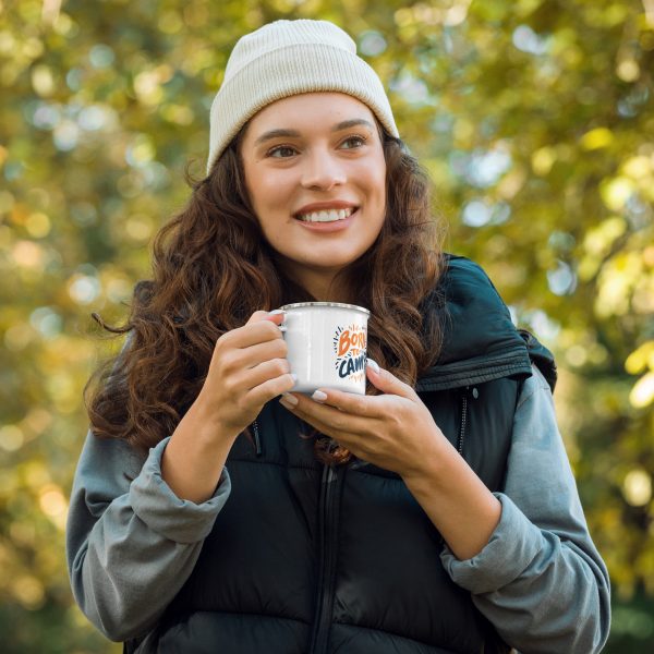 "Born To Camp" Emailletasse