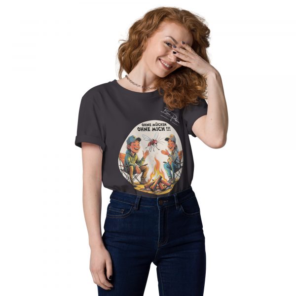 "ohne Mücken" Unisex-Bio-Baumwoll-T-Shirt – Bild 9