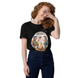 "ohne Mücken" Unisex-Bio-Baumwoll-T-Shirt