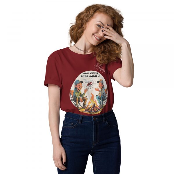"ohne Mücken" Unisex-Bio-Baumwoll-T-Shirt – Bild 7