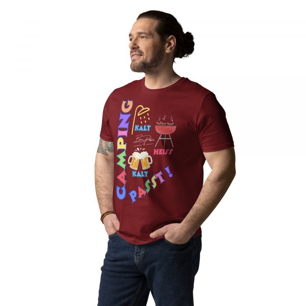 "Camping passt !" Unisex-Bio-Baumwoll-T-Shirt – Bild 10