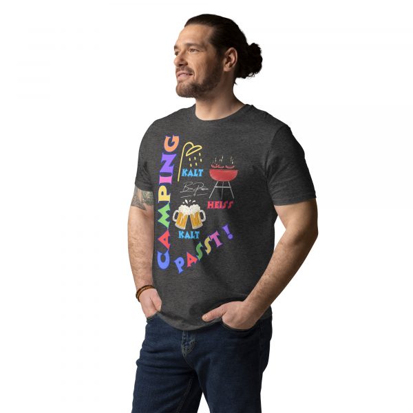 "Camping passt !" Unisex-Bio-Baumwoll-T-Shirt – Bild 7