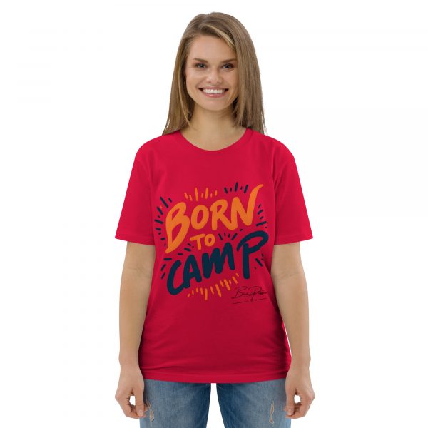 "Born To Camp" Unisex-Bio-Baumwoll-T-Shirt – Bild 2