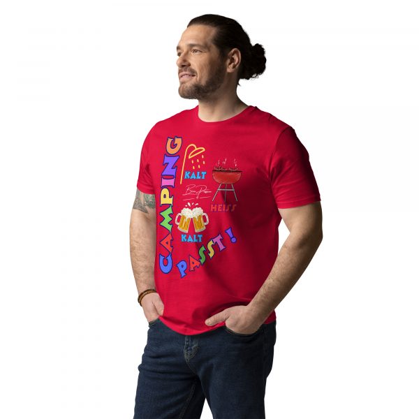"Camping passt !" Unisex-Bio-Baumwoll-T-Shirt – Bild 16