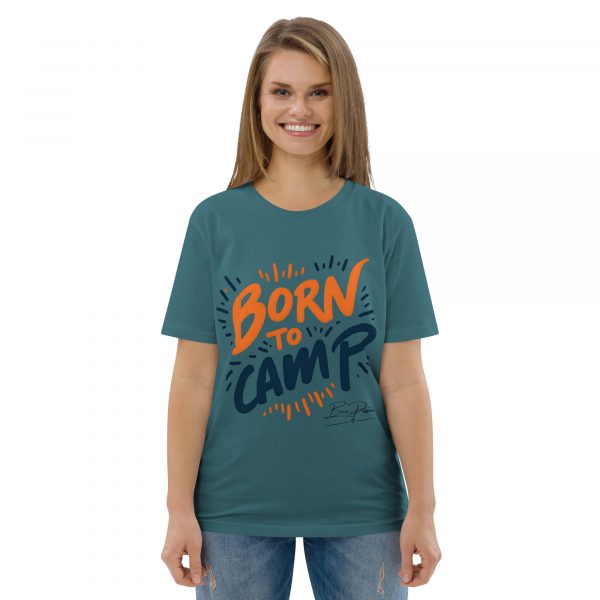 "Born To Camp" Unisex-Bio-Baumwoll-T-Shirt – Bild 10